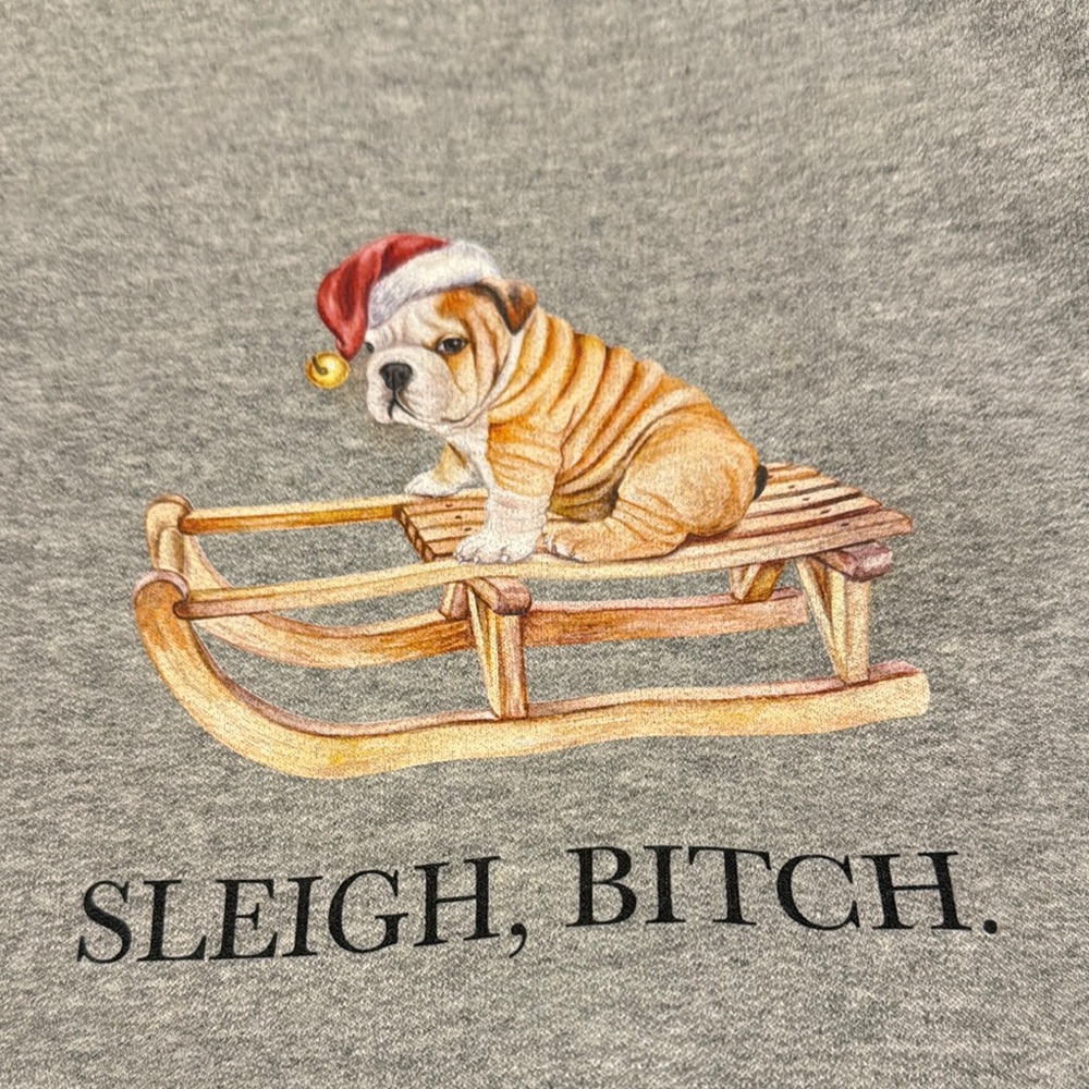 Grey Sweater with Festive Print - Picture 4 of 4